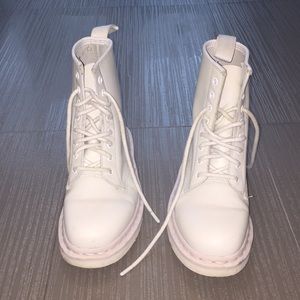 All white DOC MARTINS